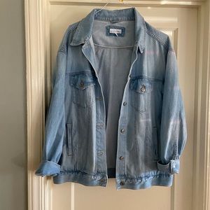 Loft oversized Jean / Denim trucker jacket. Size large.